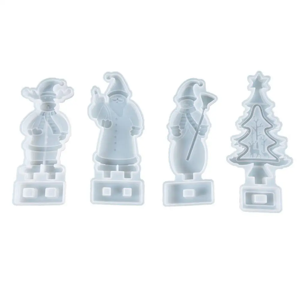 

Silicone Christmas Tree Snowman Mold Diy Crystal Decoration Mold Mold Jewelry Candle 3D For Soap Q3R6