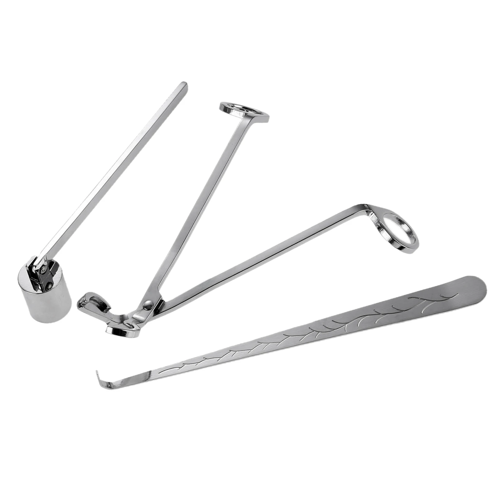 3 Piece Candle Snuffer Candle Wick Trimmer Wick Dipper Stainless Steel Tools Kit