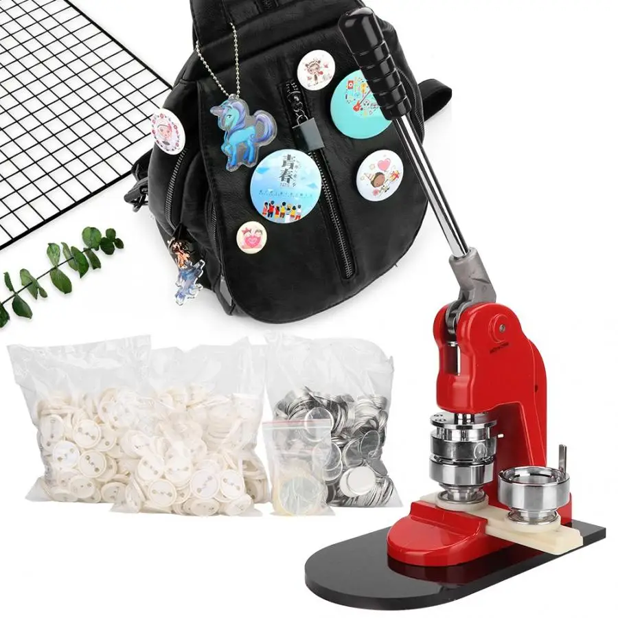 

Button Maker 44mm Button Press Maker Badge Punch Press Machine +500 Set of Buttons for Multi-Purpose Badge Machine HOT SALE