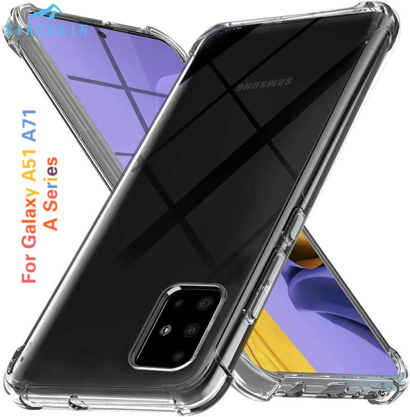 Прозрачные противоударные силиконовые чехлы из ТПУ для Samsung M51 M31S M21 M11 M01 A01 Core