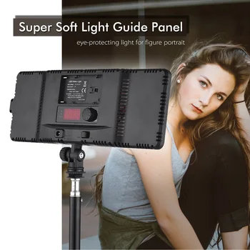 

CM-280D Photography Light and Stand Kit Super Slim LED Video Light Panel Bi-Color 3200K-5600K CRI 93 Dimmable Brightness lamp