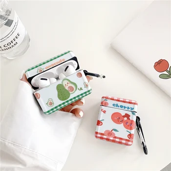 

Cute Cherry Avocado Soft Silicone Cover for Apple Airpods Case for Airpods Pro Earphone Cases for Air pods 2 3 Pro Frame Covers