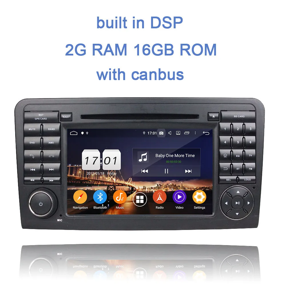 2GB 16GB with canbus PX6, Android 9,0, Bluetooth 4,2, 4 Гб ОЗУ, 64 Гб ПЗУ, 8 ядер, автомобильный dvd-плеер для Benz W164, ML300, ML350, ML450, ML500, 2005-2012, радио, gps - Цвет: 2GB 16GB with canbus