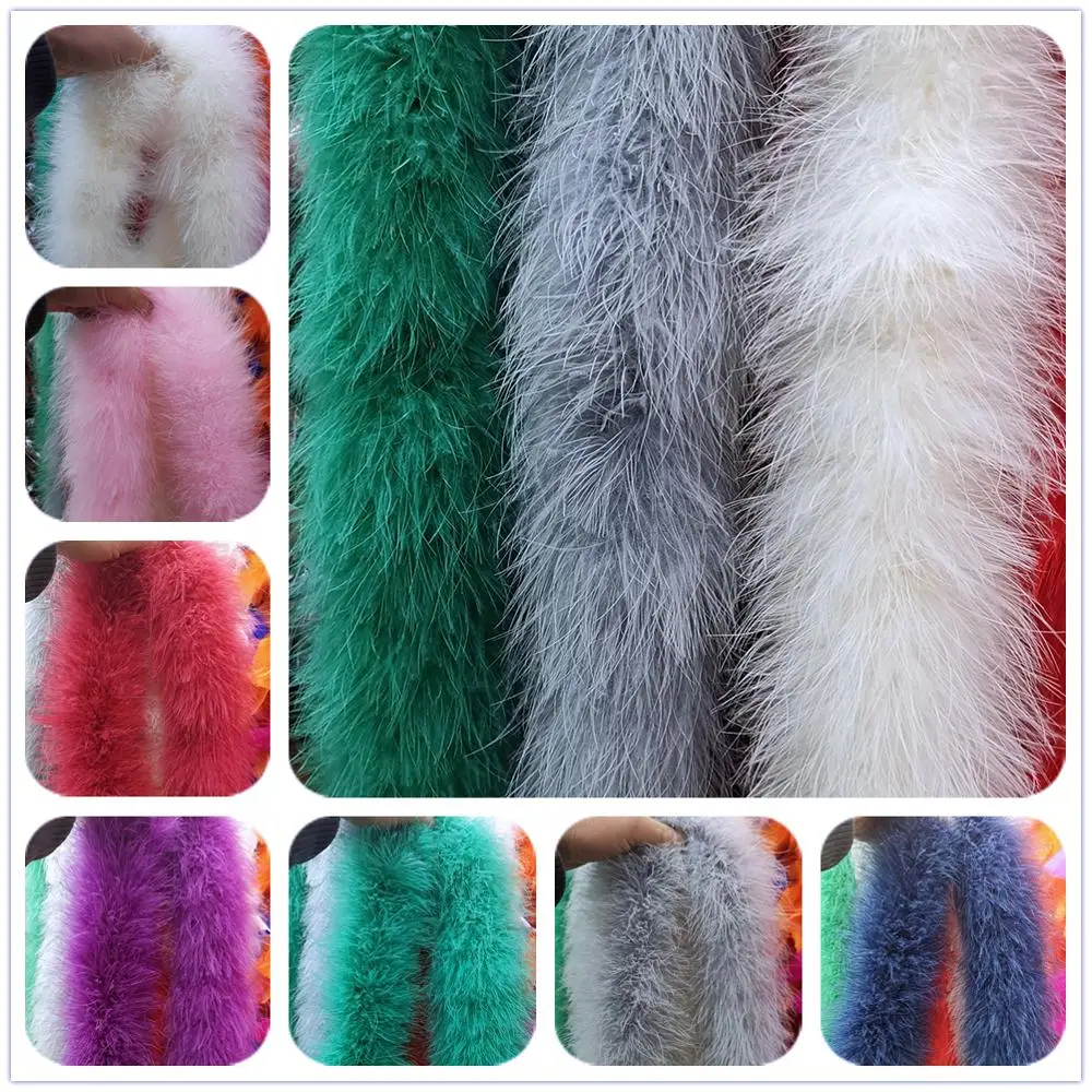 Wholesale 5pcs/Lot 40Gram Fancy Soft Dyed Turkey Marabou Feather Boa Scraf Clothing Wedding  DIY Crafts Decoration 19Colors