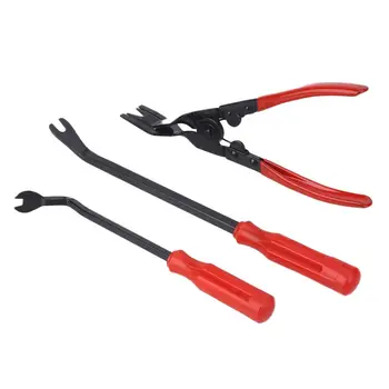 

Universal Repair Kit Clamp Panel Handy Clip Remover for Puller Auto Supply Door Trimmer for Red Black