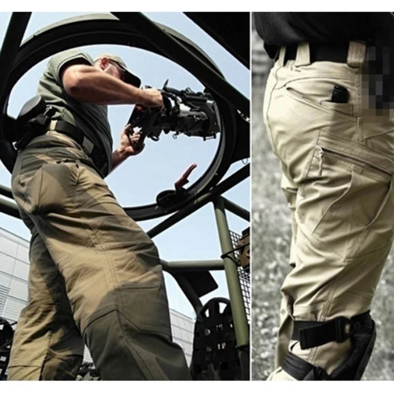 Men's Tactical Cargo Pants Elastic Multi Pocket Outdoor Casual Pants Military Army Combat Trousers  Sweatpants Plus Size 6XL
