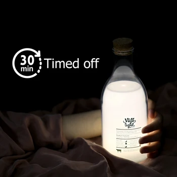 

Creative Milk Bottle Night Light USB Charging for Bedroom Table LED Lamp