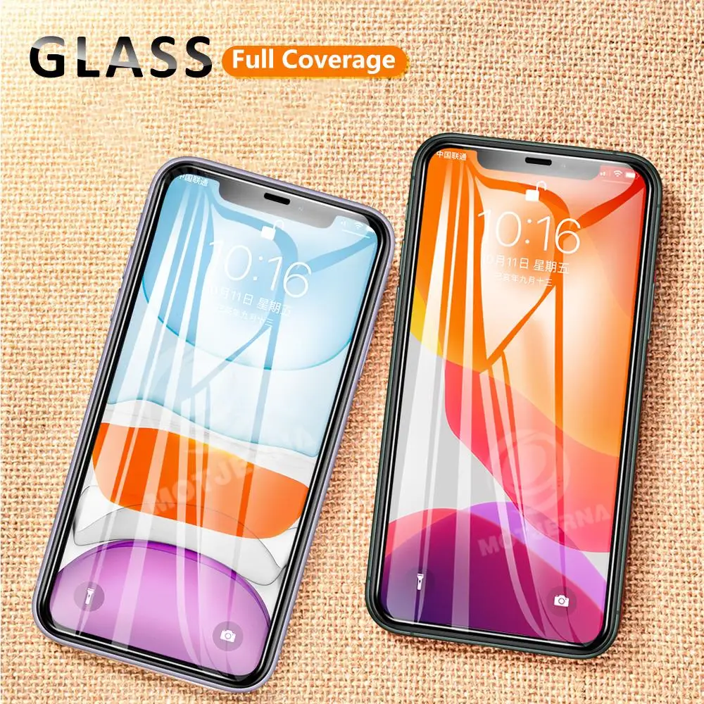 Полное покрытие стекло Tela для iPhone 11 iPhone11 Pro Max чехол 8 7 6S 6plus XR XS X компактная пленка