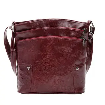 

Women Top Handle Satchel Fashion Shoulder Oil Leather Handbags Bucket Bag 63HC