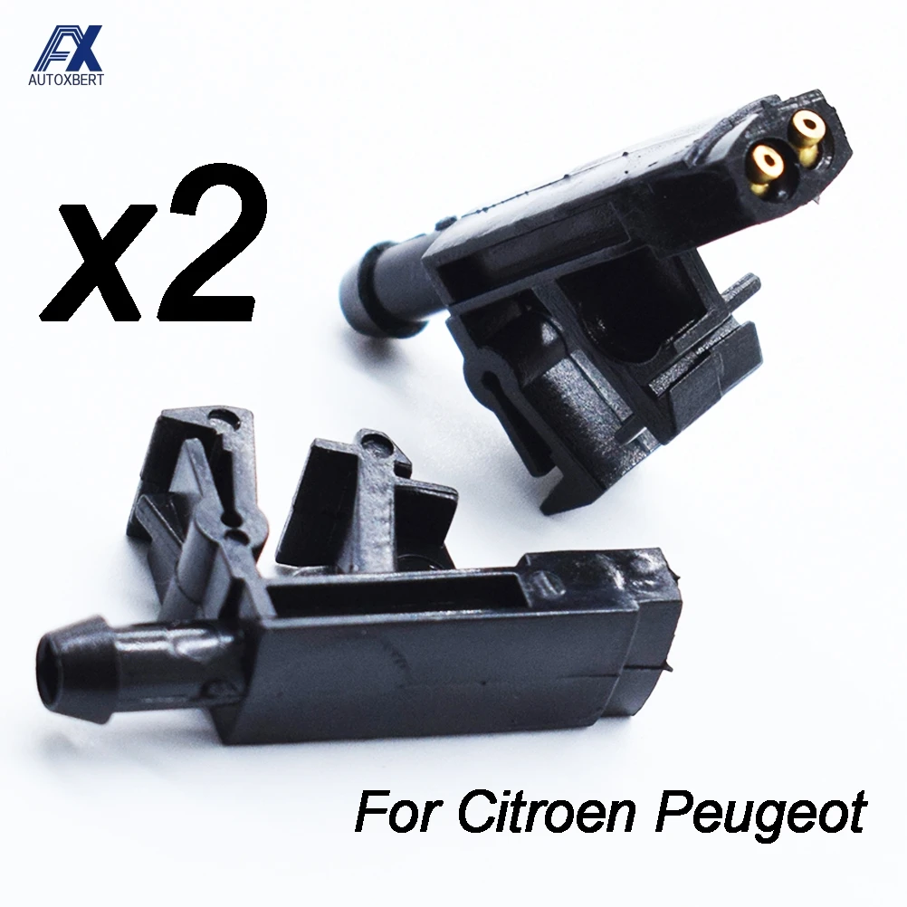 2x Front Windshield Wiper Washer Jet Nozzle Spray For Peugeot Partner