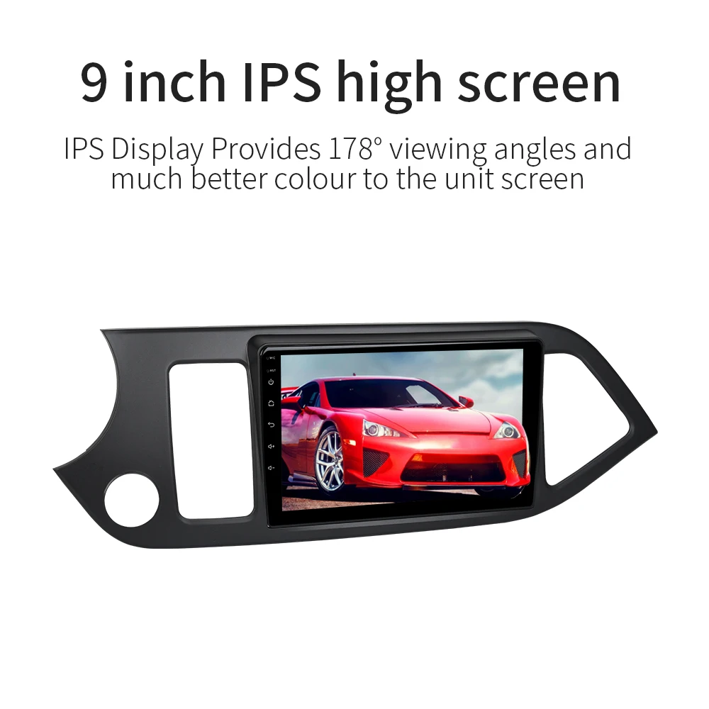 Dasaita " ips Android 9,0 Автомобильный мультимедийный 1din для Kia Morning 2011 2012 2013 радио gps 32G rom навигация 1080P видео