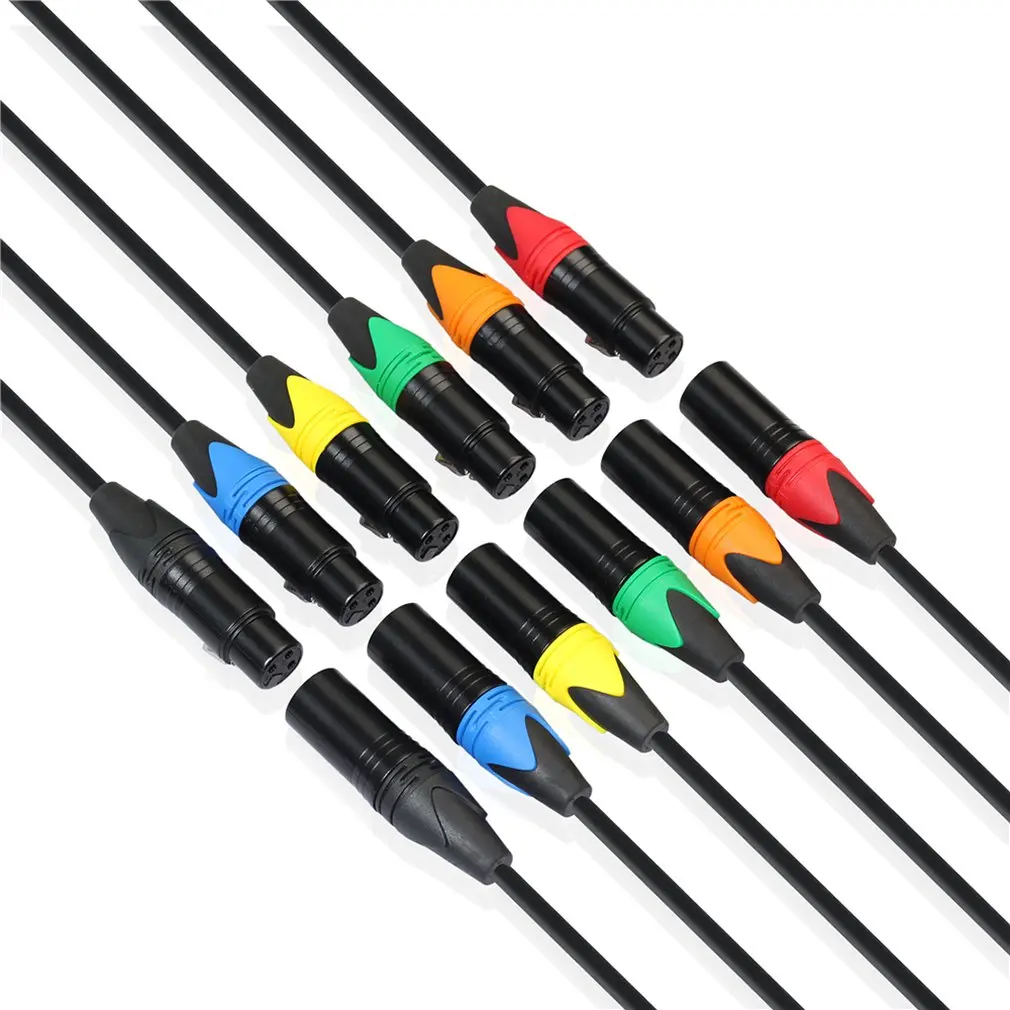 

XLR Cable Karaoke Microphone Sound Cannon Cable Plug XLR Extension Mikrofon Cable For Audio Mixer Amplifiers XLR Cord Blue