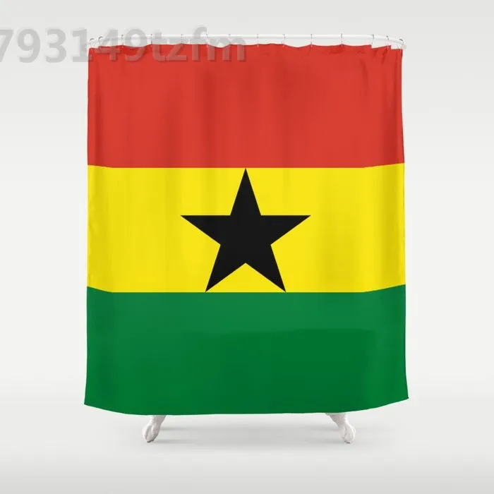 Waterproof Shower Curtains ghana shower curtains Print Polyester Fabric Bathroom Curtain With 12 Hooks
