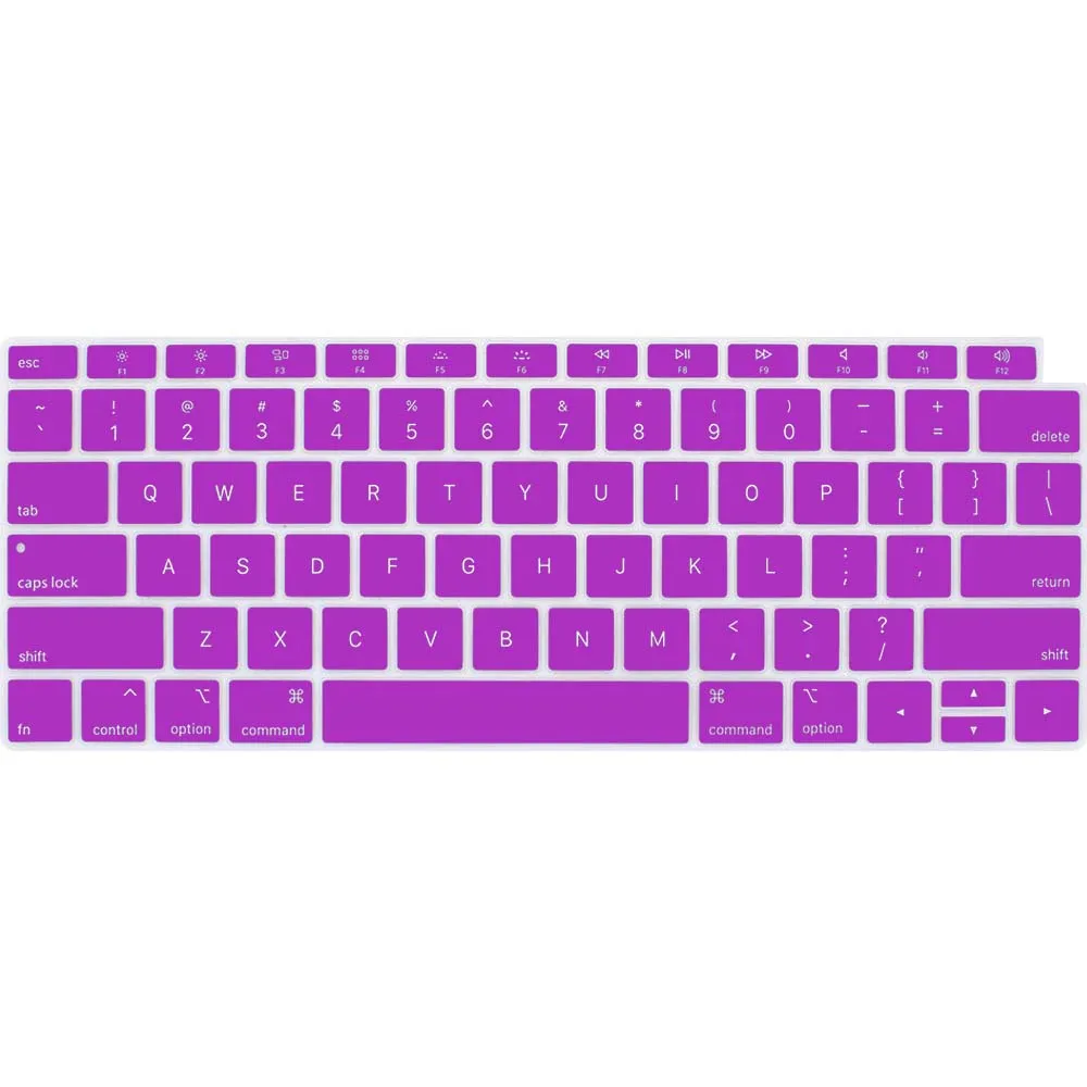 KK& LL Apple Macbook Air 1"(A1932) ноутбук-силиконовый мягкий водонепроницаемый корпус клавиатуры США - Цвет: Purple