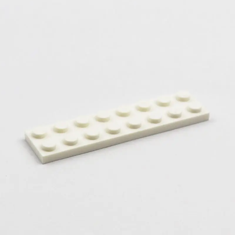 White 100 шт./лот строительные блоки плиты 2x8 развивающие игрушки для детей, совместимые с лего 3034 оптом тарелка Запчасти - Цвет: White
