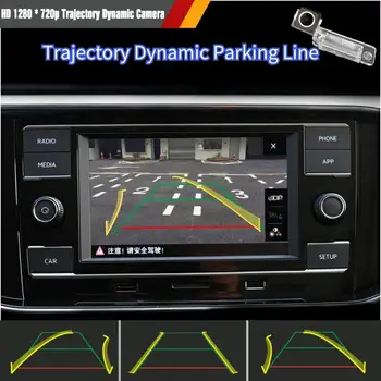 

HD 720p Golden Camera Rear View Backup Camera Trajectory Dynamic Parking Line for Audi A3 A4 S4 RS4 A6 C6 RS6 A8 S8 Q7/Q7 DTI