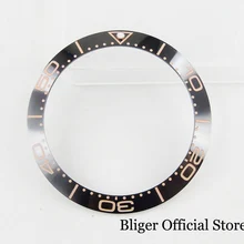 38 мм Черный Часы Ободок Кольцо Вставка со светящимся в горошек подходит 40 мм автоматический сварочный аппарат Для мужчин часы