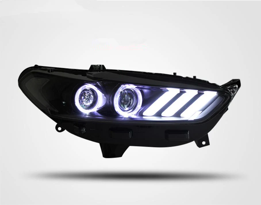 VLAND Автомобиль Стайлинг фара для Fusion светодиодный головной фонарь 2013 для Mondeo головной свет с DRL+ ангельские глазки