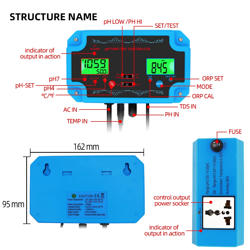 PH-2826 3 in 1 pH/TDS/TEMP Meter for Aquarium