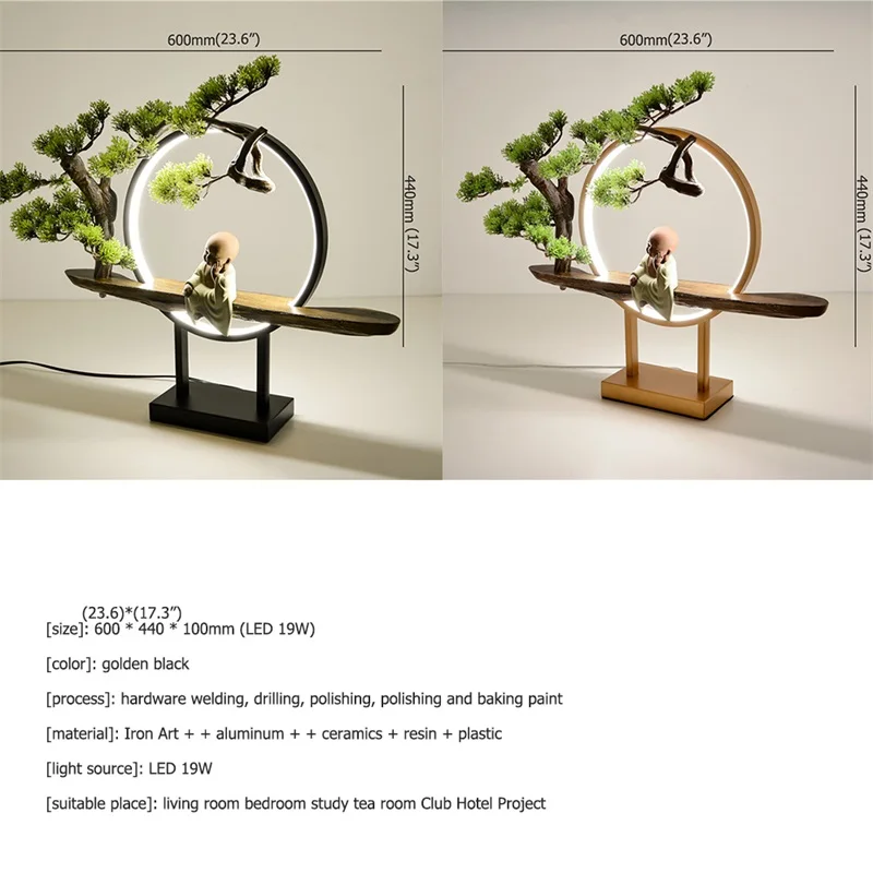 AOSONG настольная лампа из смолы современная офисная креативная декоративная