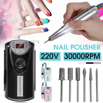 

1set Electric Nail Drill Machine Kit Remove Polish Pedicure Nail File Manicure Machine Nail Milling Sander Bit Nail Art Tools