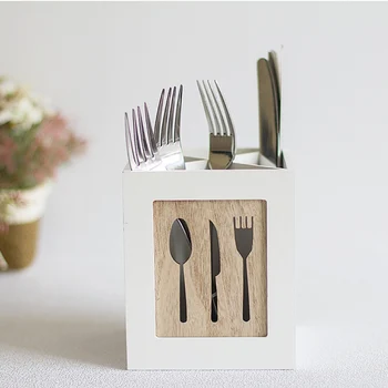 

Wooden Hollow Tableware Storage Box
