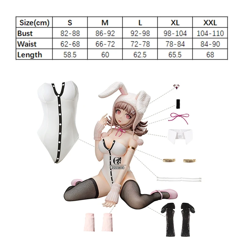 Костюм для косплея ROLECOS Super DanganRonpa 2 комбинезон Nanami ChiaKi Bunny Girl женское сексуальное