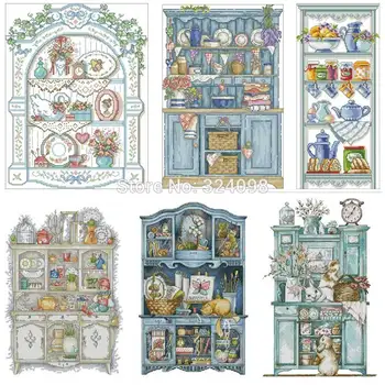 

small cabinet patterns Counted Cross Stitch 11CT 14CT 18CT DIY wholesale Chinese Cross Stitch Kits Embroidery Needlework Sets
