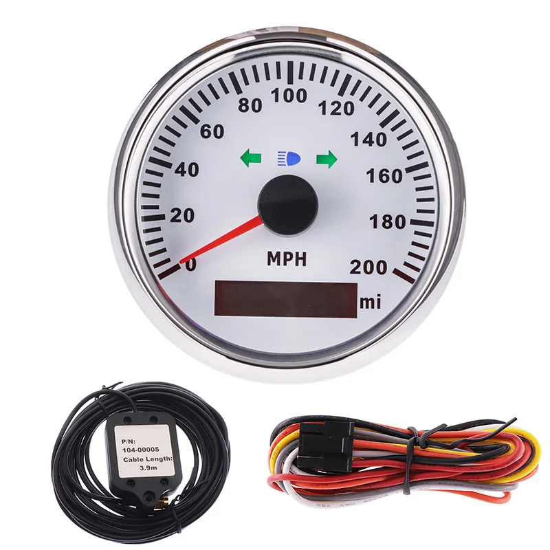 85mm GPS Speedometer 200 MPH High Beam Lamps Speed Gauge With Left Right Turning Light For Car Truck Motorcycle Marine Vehicle | Автомобили