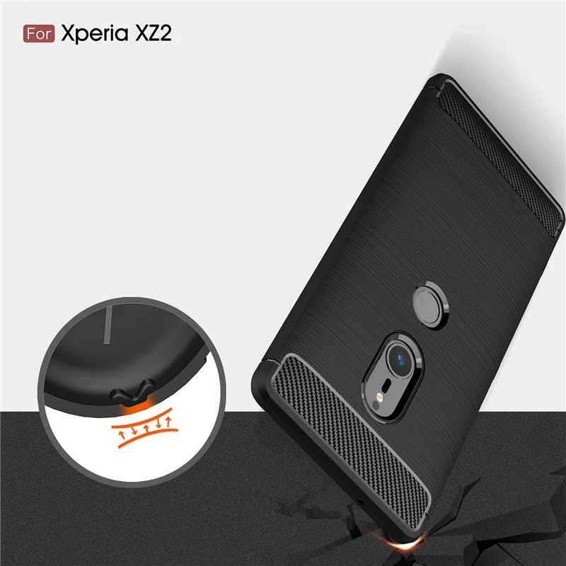 Армированный чехол из углеродного волокна для sony Xperia L2 XA1 XA2 Plus Ultra 10 XZ3 XZ XZ1 XZ2 Compact Premium бампер противоударный мягкий чехол из ТПУ