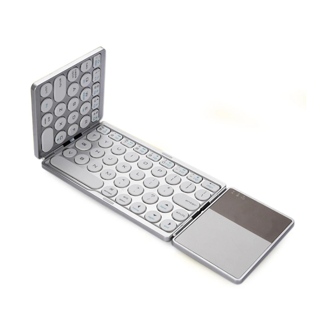 

Mini Portable Folding Bluetooth Keyboard, Pocket size Folded Wireless Small and slim Keyboard for Tablet/iPad /smartphone