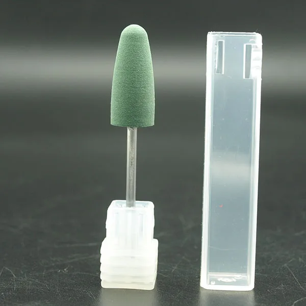 Green 240Grit 1 шт.-Pro u-образный педикюрный набор резиновая силиконовая Шлифовальная Машина Шлифовальная головка с 2,35 мм хвостовиком для ногтей, 6 цветов на выбор - Цвет: Green 240Grit