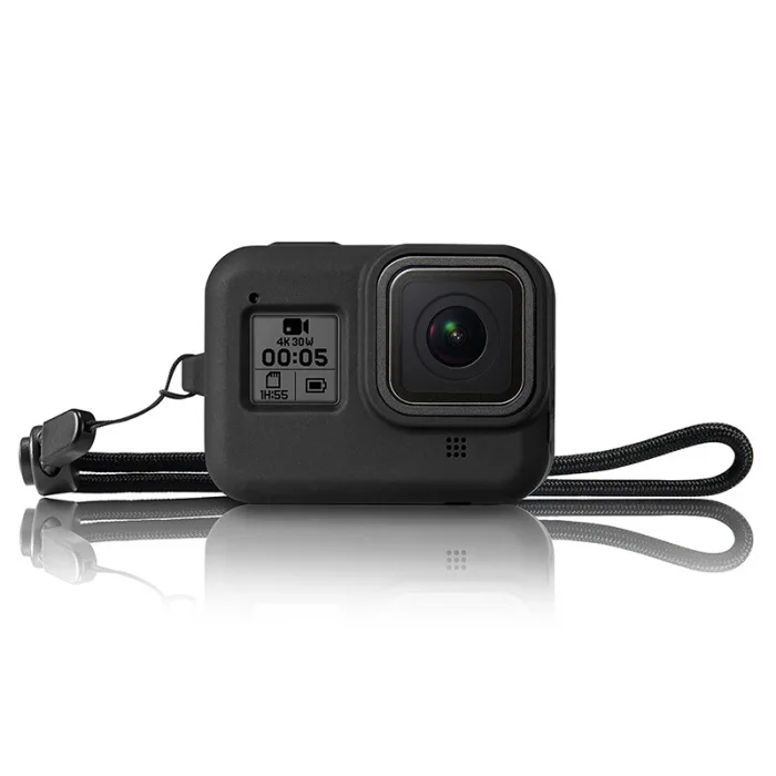 Горячий защитный силиконовый чехол с ремешком на руку для GoPro Hero 8 аксессуары для спортивной камеры s
