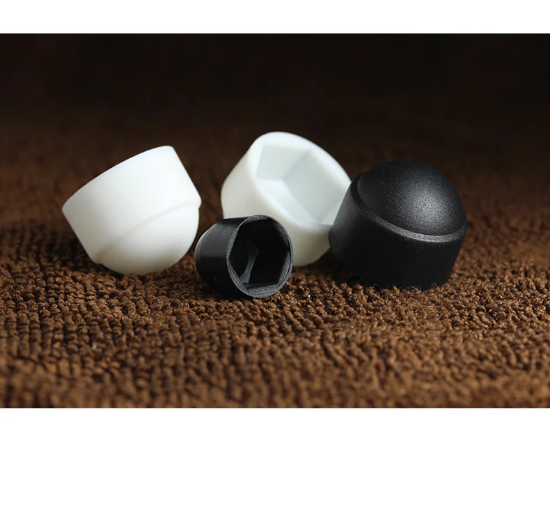 Black White Dome Protection Cap Covers Exposed Hexagon Plastic PE Nut Bolt M4 M5 M6 M8 M10 M12