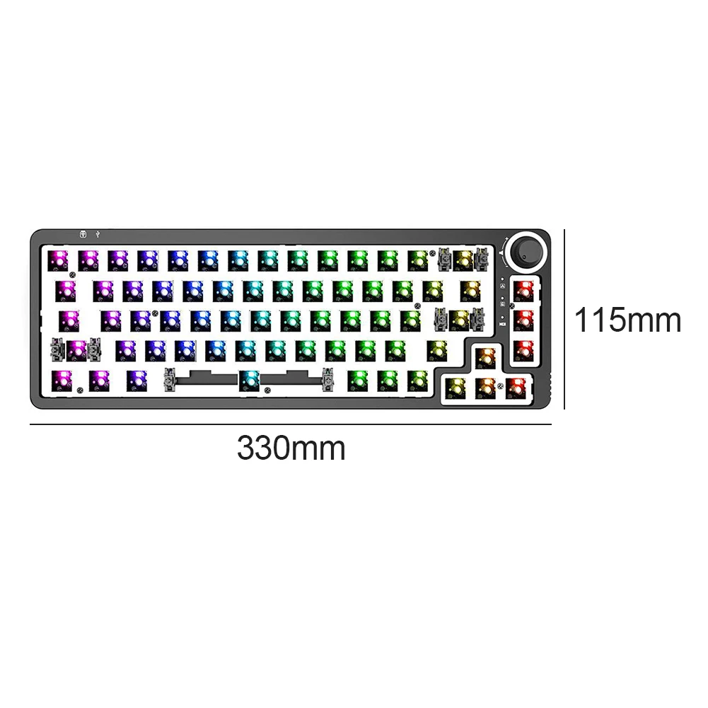 white computer keyboard 68 Keys RGB 3 Modes 60 Percent NKRO DIY Mechanical Hotswap Keyboard Kits best pc keyboard Keyboards