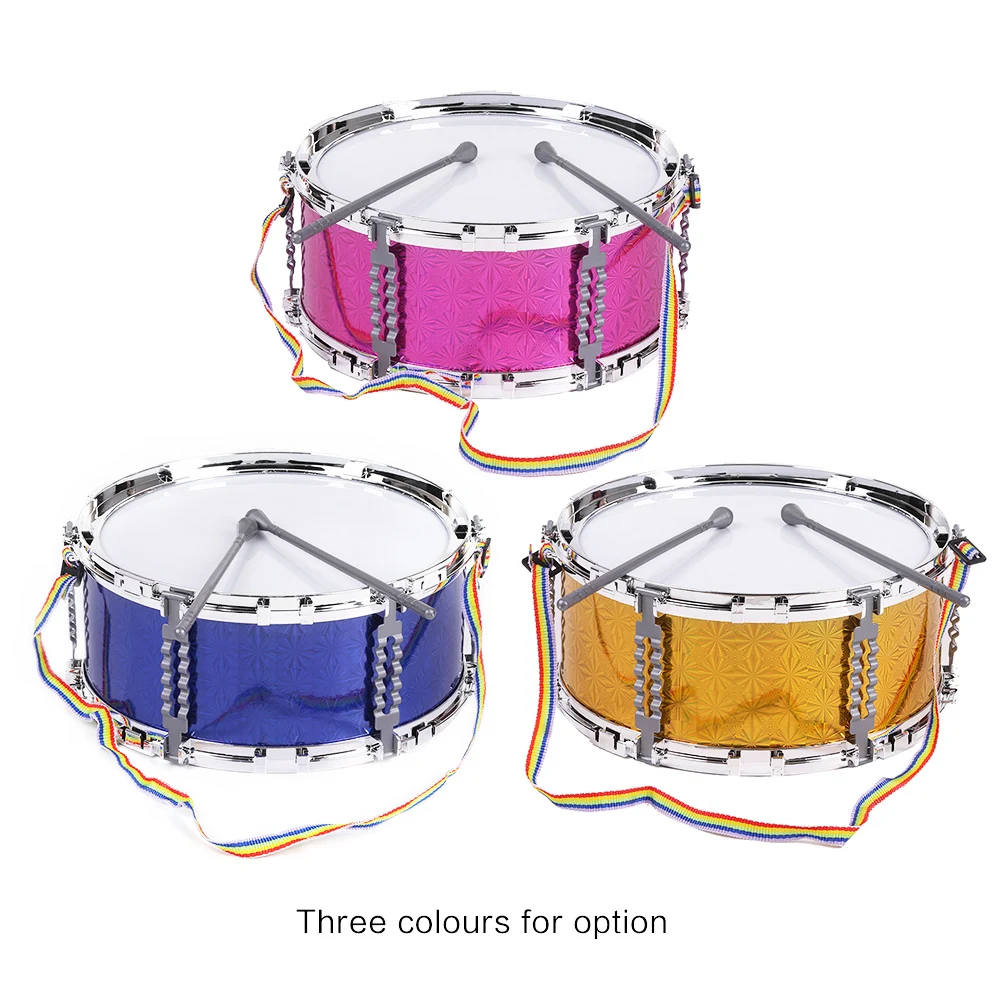 

Colorful Jazz Snare Drum Percussion Instrument with Drum Sticks Strap Musical Toy for Children Kids