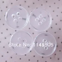 100pcs Resin Button Bulk 15mm 4-Hole Button Transparent Shirts Round craft Supplies Sewing Scrapbooking Accessories 1