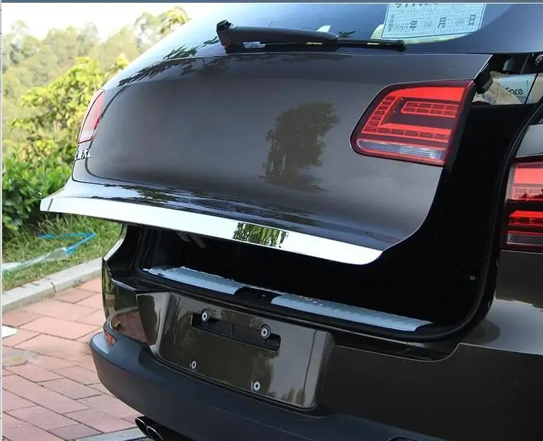 Tailgate Rear Door Bottom Cover Molding Trim Stainless Steel Back Door Trim Car Accessories For Volkswagen TIGUAN 2010-Car Door Moulding Trim Window Door Cover Trim