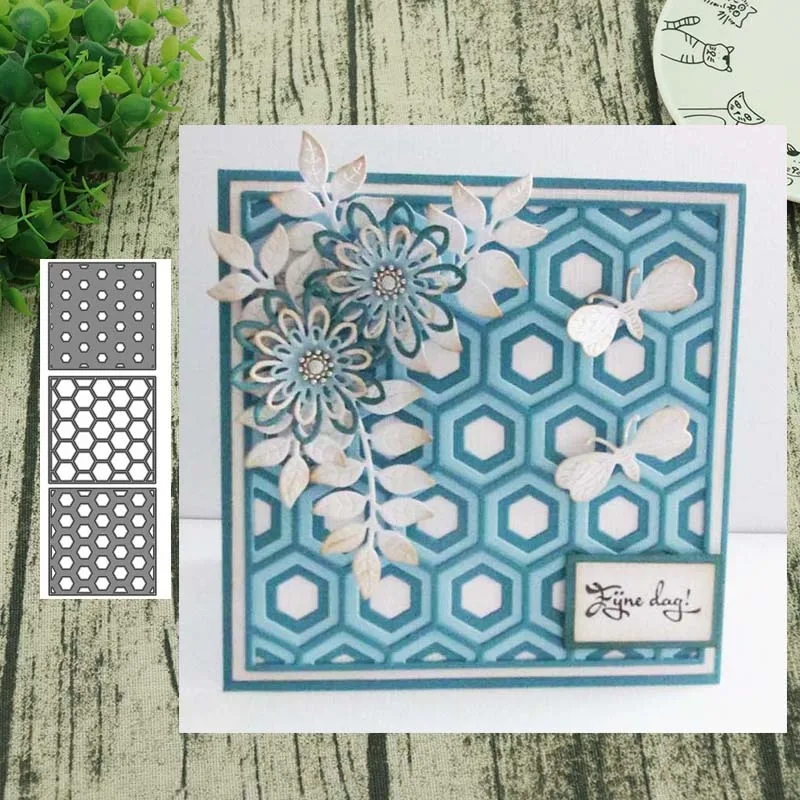 

Metal Cutting Dies 3pc Square overlapping board 2019 Crafts Stencil For DIY Scrapbooking Paper/photo Cards Embossing Die