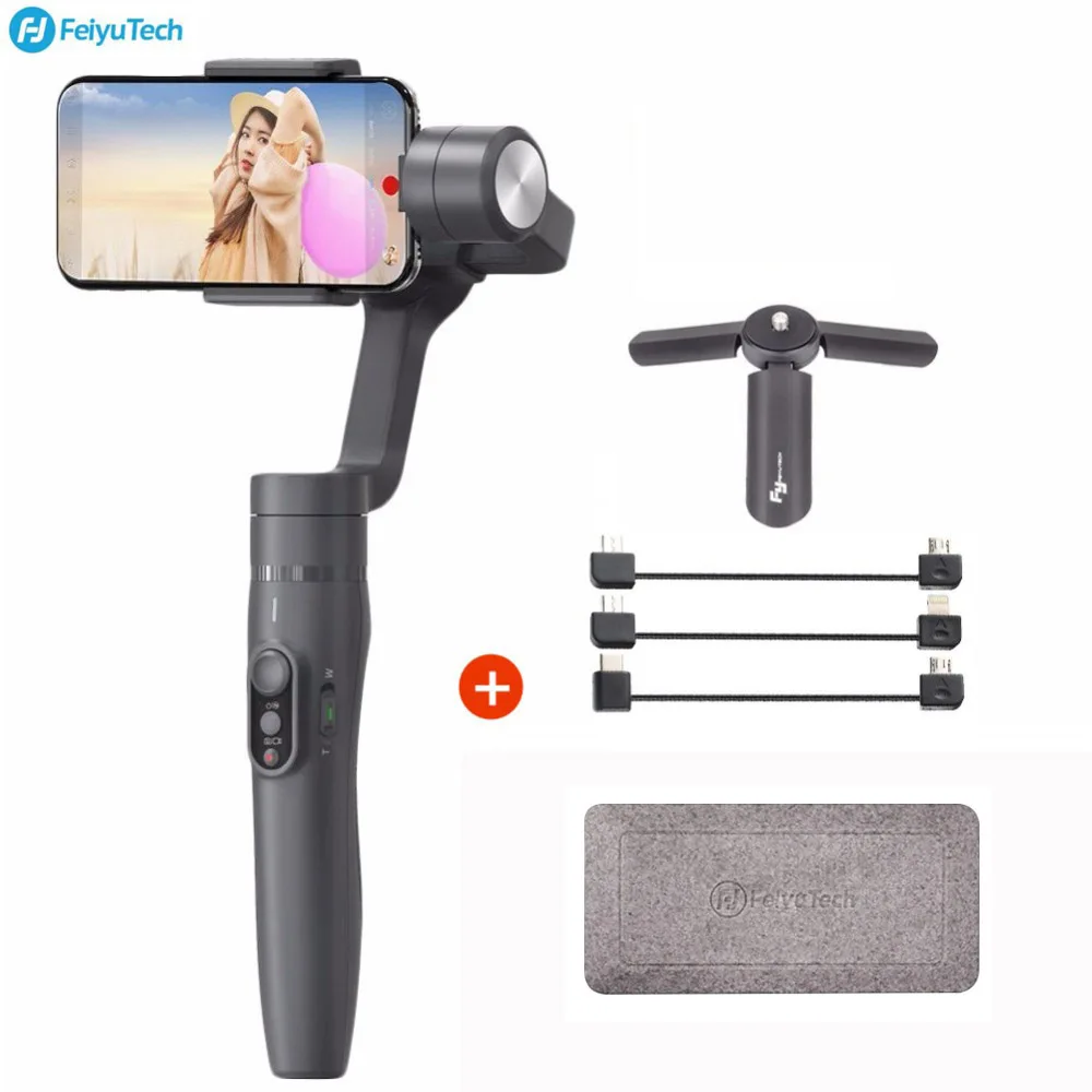 Feiyutech Feiyu Vimble 2 телефон Gimbal ручной 3 осевой стабилизатор выдвижной держатель для