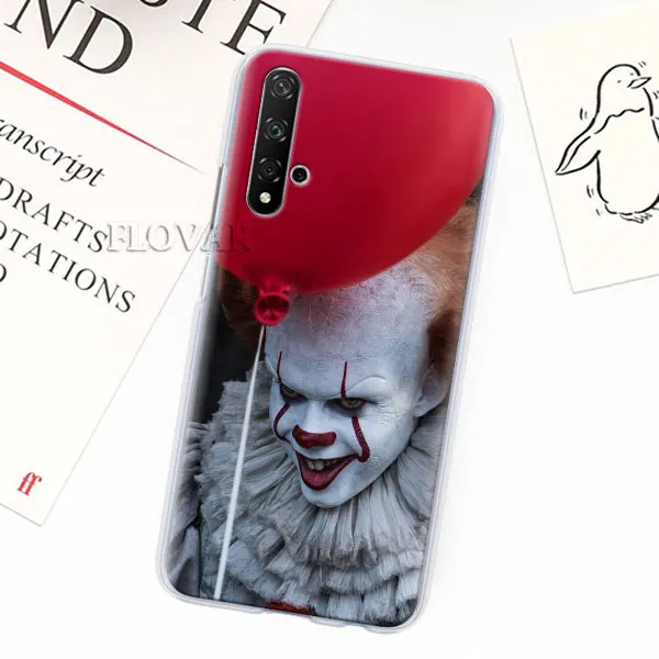 Чехлы для телефонов Pennywise The Clown Horror для huawei Y5 Y6 Y7 Y9 Honor 20 Lite 8X 9X Pro View 20 жесткий чехол - Цвет: 006