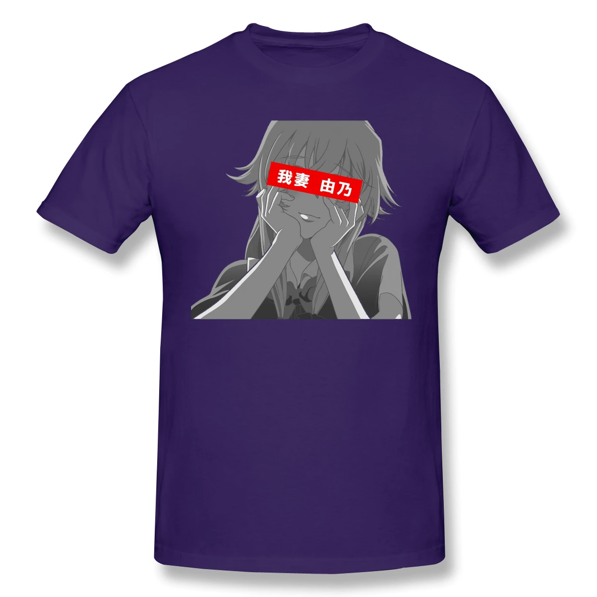 Gasai Yuno черная футболка Mirai Nikki homme Футболки чистый короткий рукав|Футболки| |