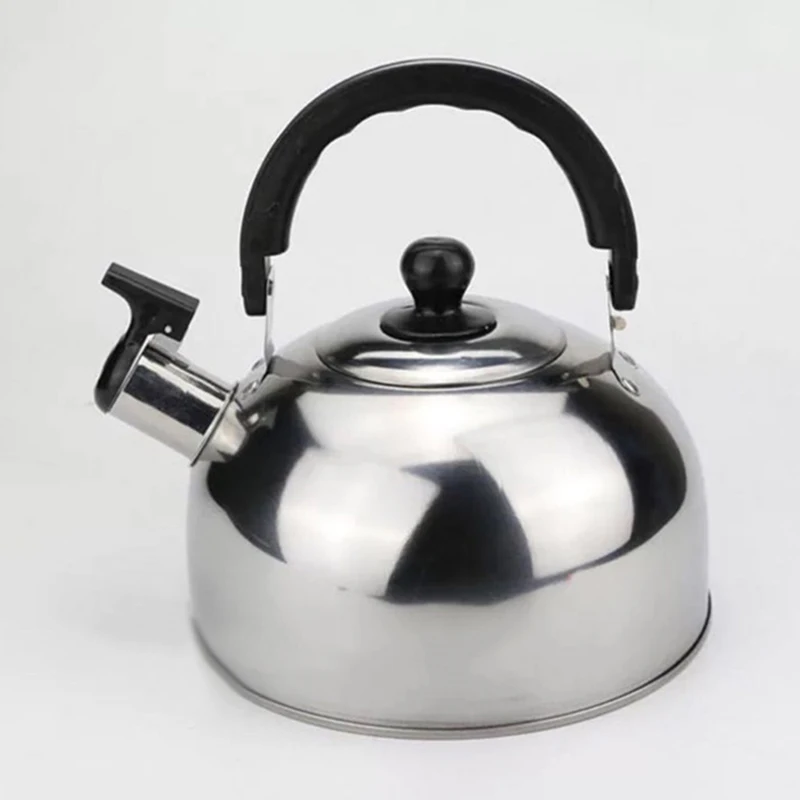 Blue Stainless Steel Whistling Kettle 2.5L Stove Top Hob Kitchenware Tea Camping