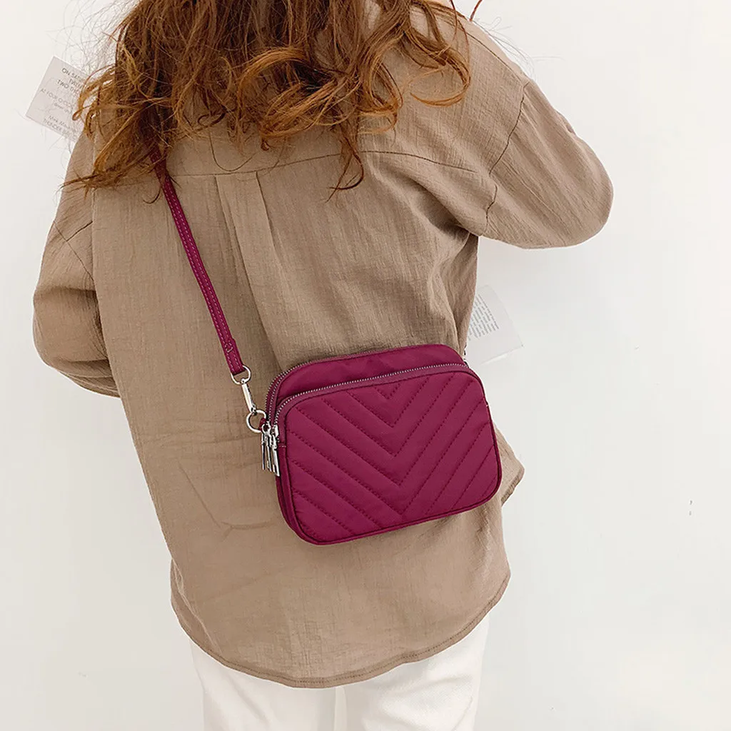Сумки для женщин нейлоновая сумка через плечо дикая маленькая квадратная сумка дизайнерская мини-сумочка на молнии сумки Bolsa Feminina Sac# T2G