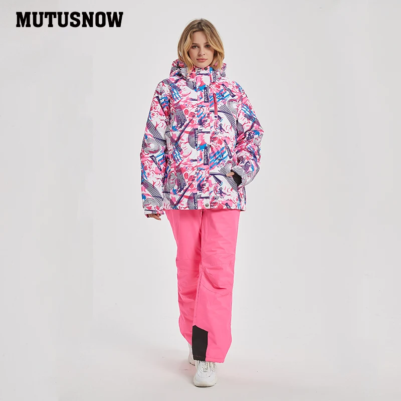 Mutusnow 2020 Новый утолщенный теплый лыжный костюм для мужчин и женщин зимний женский