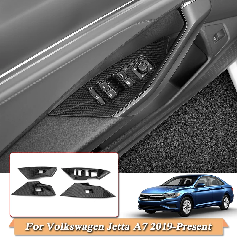 Для Volkswagen Jetta A7- автомобильный Стайлинг Внутренняя дверь окна лифт переключатель блесток внутренняя наклейка Рамка-аксессуар