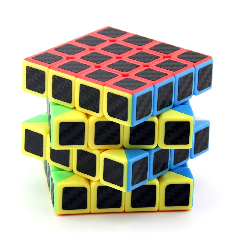 Наклейка из углеродного волокна cubo magico, магический куб, скоростной кубик 4x4x4, 4*4, для соревнований, скоростной поворот, для детей, обучающие игрушки