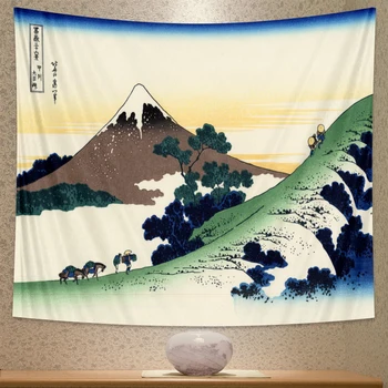 

Japan Fujiyama house decoration tapestry Kanagawa printing wall hanging Bohemian sheet yoga mat sofa blanket