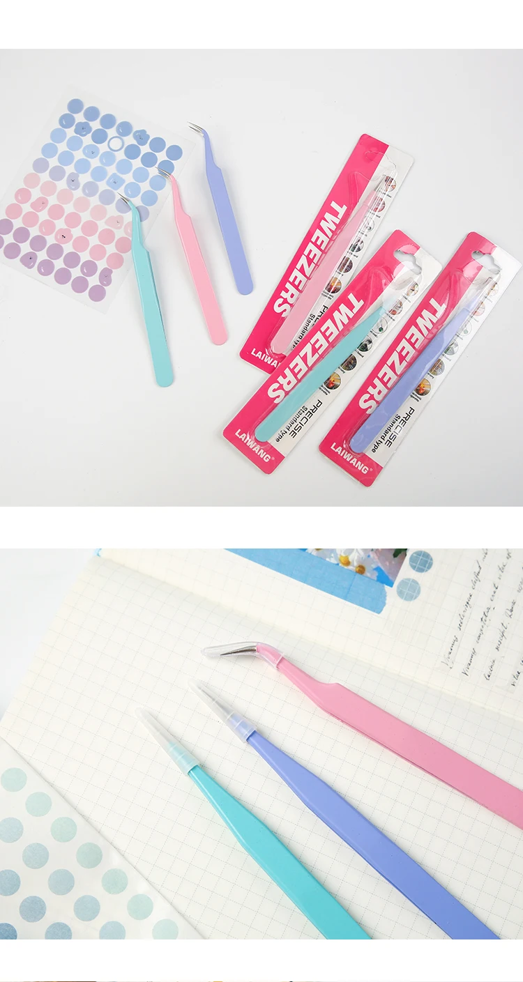 Kawaii süße Scrapbook Pinzette Macarons kreative DIY Washi Tape Aufkleber Gadget Multi-Tool Pinzette Hand Konto Zubehör – Detail 10