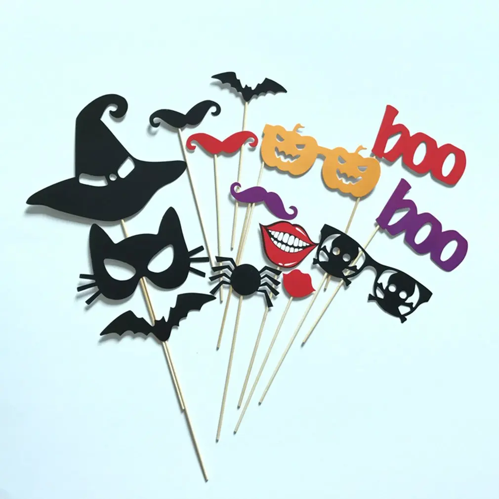 14-Piece Halloween Set Photo Booth Props Selfie Wedding Hen Party Birthday